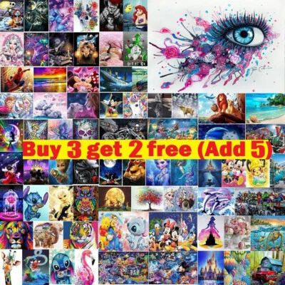 £3.49 • Buy Full Drill 5D Diamond Painting Embroidery Picture Art Cross Stitch DIY Kit UK