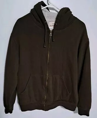 Weatherproof Vintage Men’s Sherpa Lined Full Zip Hoodie Jacket Brown Size Medium • $26.50