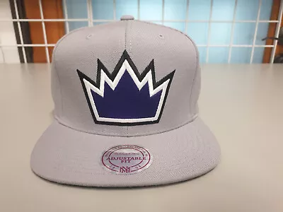 Mitchell & Ness NBA Sacramento Kings Old School Logo Gray Retro Snapback Cap Hat • $29.95