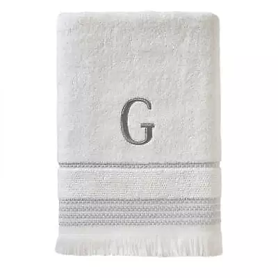 Casual Monogram Bath Towel  G  White • $20.69