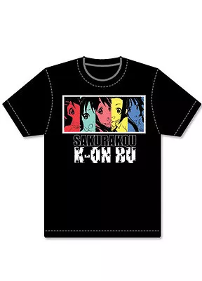 K-On Group T-Shirt Black Men's Anime Licensed NEW • $17.95