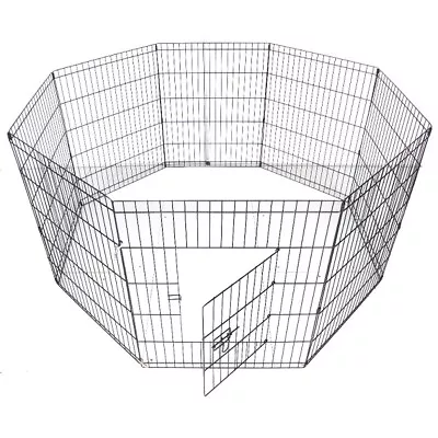 £39.99 • Buy Dog Puppy Pet Rabbit Cat Guinea Pig Play Pen Silver XL 42'' Metal Run & 2 Clips