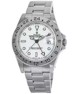 Rolex Explorer Ll White Dial Steel Band Holes Men's Watch 16570-White-PO • $7904