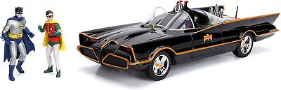 NEW Jada 98625 Batman Classic 1966 TV BATMOBILE 1:18 Vehicle W/ Lights & Figures • $66.45