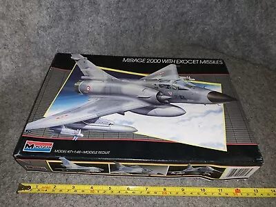 Vintage Monogram Mirage 2000 With Exocet Missiles Aircraft Model Kit #5446 • $24.99