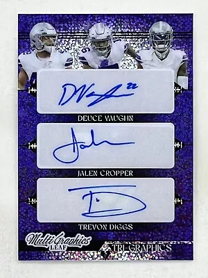 2023 Leaf Eclectic Multigraphics Tri-Graphics Purple Metalized Sparkles Auto /6 • $55