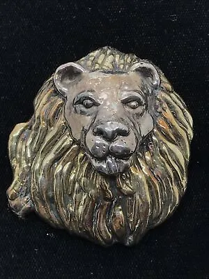 Vintage Designer YAACOV HELLER  925 Silver & Gold   Lion  Mane   Brooch Pin • $199.99