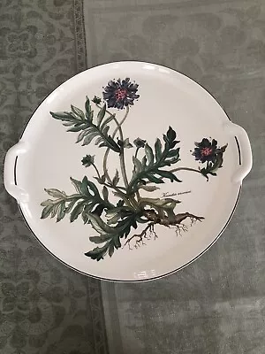 Vintage Villeroy & Boch Botanica Handled Cake Plate Knautia Arvensis • $50