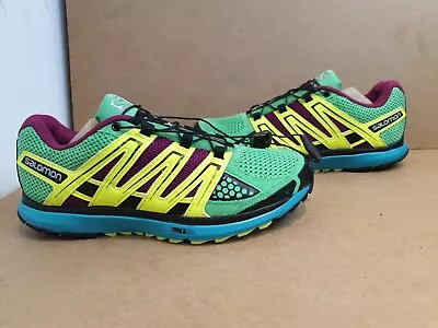 Salomon X-Scream City Trail Women's Size 6 Green Athletic Running Shoes • £38.49