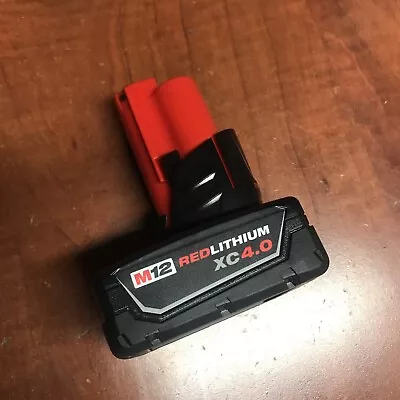 1x Genuine Milwaukee 48-11-2440 12V XC 4.0 AH Red Lithium Cordless Tool Battery • $54.99