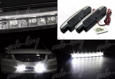 Chrome Clear High Power White 16 Led Drl Daytime Running Fog Driving Lights Lamp • $6.40