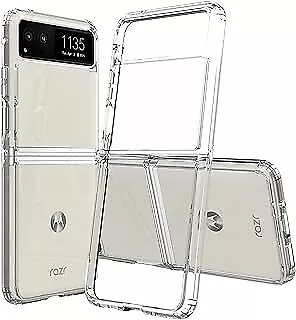 Sucnakp For Motorola Razr-2023 Case: Premium Clear Back Panel + TPU Bumper Cover • $21.98