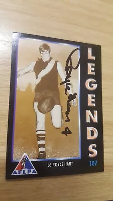 $33 • Buy Royce Hart Hand Signed Richmond Afl Legends Card