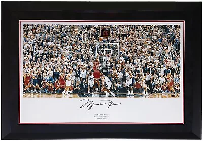 Michael Jordan Autographed Bulls Last Shot 22x36 Photo UDA COA Upper Deck Framed • $7999.99