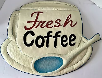  Fresh Coffee  Metal Wall Art Decor LARGE 20 X 16 • $24.99