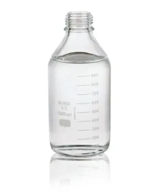 Case Of 10 DWK Glass 1000mL 1L Graduated Autoclavable Coated Media Bottle GL/45 • $169.99