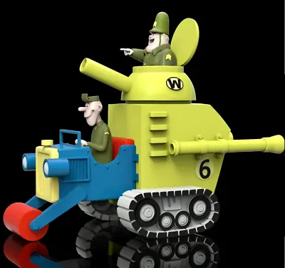 UNPAINTED Wacky Races Army Surplus 3D Printed Model Kit 5  Tall (9-22) • $30