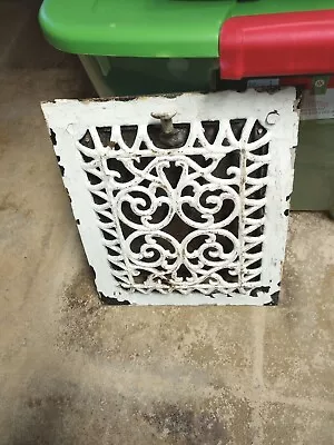 Vintage Cast Iron Floor Wall Grate Register Heating Vent 10  X 12  With Back • $52.50