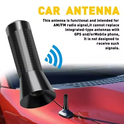 Carbon Fiber Car Radio Stereo Antenna Stealth FM AM Short Truck Motorcycle EAW • $7.99