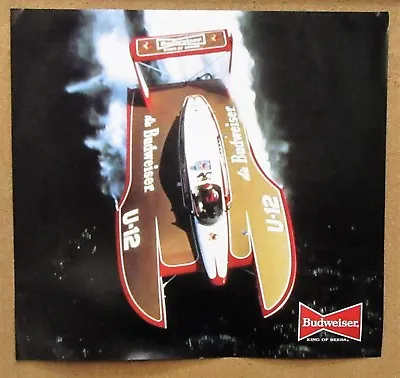 1984 MISS BUDWEISER U-12 Hydroplane 17  By 18  Two-sided POSTER • $19.99