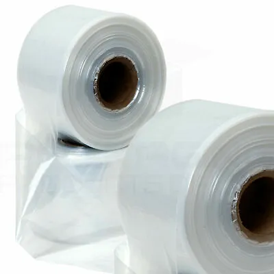Clear Rolls Of Polythene Plastic Layflat Tubing 250 & 500 Gauge - All Sizes/Qtys • £17.50