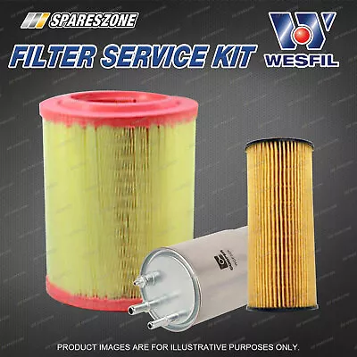 Wesfil Oil Air Fuel Filter Service Kit For Alfa Romeo 159 2.4L JTD 5Cyl 06-06/12 • $100.99