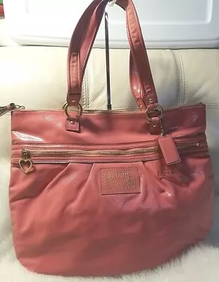 COACH Pink Bag Large 20004 POPPY Daisy Liquid Tote Gorgeous! • $63.20