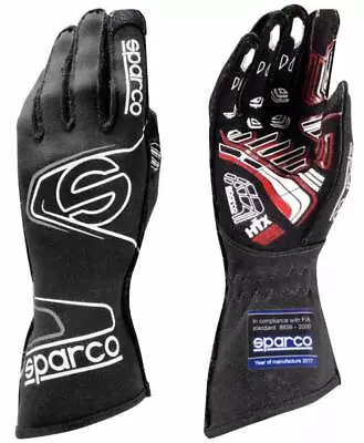 Sparco Nomex Racing Gloves ARROW RG7 XX-Large Black  | Touch Screen Sensitive  • $169.95