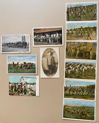 Lot Of 6 Vintage  1900-1919 US Military/Patriotic Postcards & Fold-out Pictures • $8.99