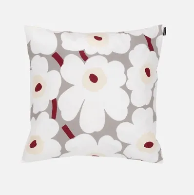 Marimekko Gray Pieni Unikko Pillow Case Cushion Cover 20x20  Finland • $65