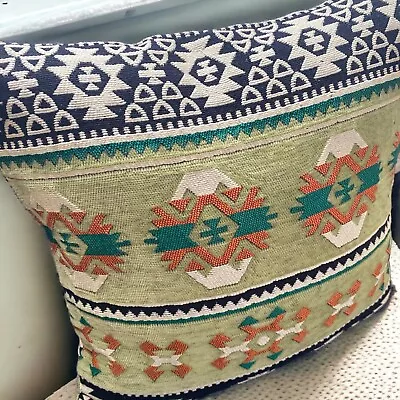 Turkish Pillow Aztec-Print Stylish Pillow Kilim Cushion • $22