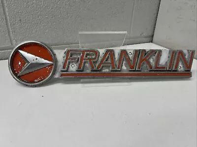 Vintage Sign Caravan Badge Brand Franklin Aluminium Retro Mancave Cafe Bar • $49.99