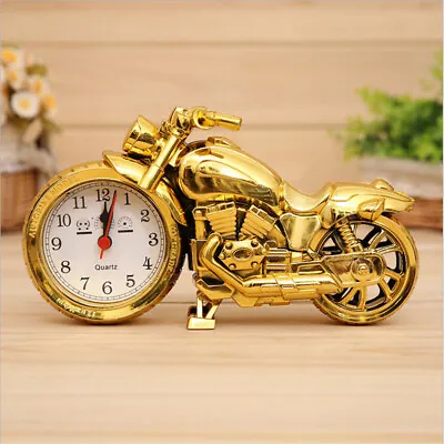 Cool Motorcycle Model Quartz Movement Alarm Clock Desktop Office Home Decoration • $9.71