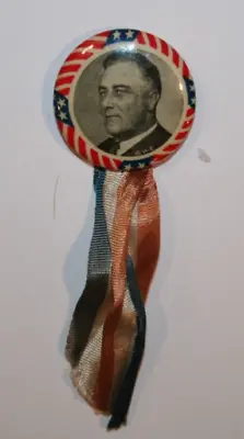 Franklin Roosevelt FDR President Campaign Political Button Pinback Pin Election • $50