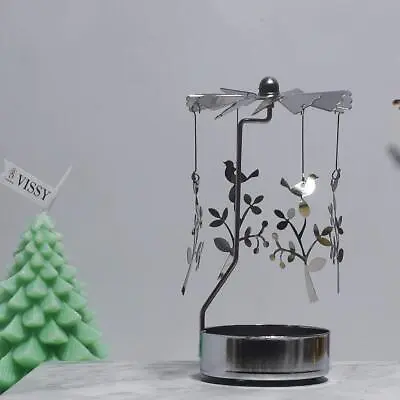 Tealight Carousel Rotary Tea Light Holder Christmas Gift Charms Spinning Candle • £4.79