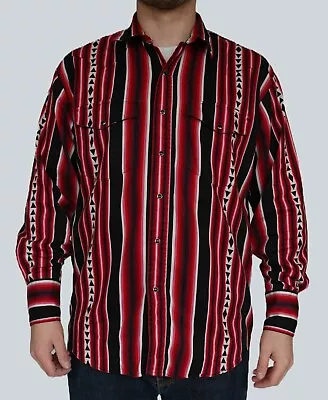 £22 • Buy Vintage Roper Rodeo Blue Aztec Shirt
