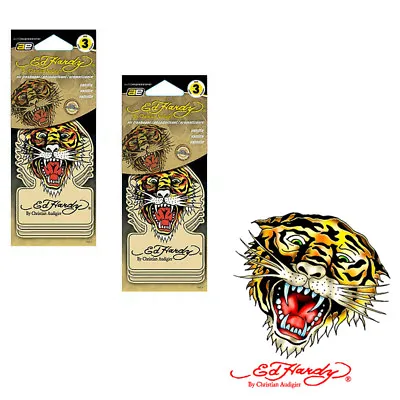 New 6pc Ed Hardy Tiger Air Freshener Vanilla Scent For Car House Office Closets • $11.53