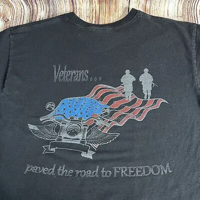 Vtg Labor Union UAW Local 2209 Indiana Sz Medium Veterans Ride T Shirt USA Made • $49.99