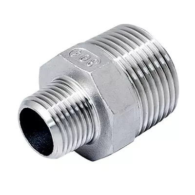 1/8  1/4  3/8  1/2  -4  BSP NPT Male Reducer Hex Nipple Stainless Pipe Fitting • $52.13