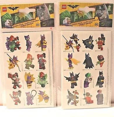 Lego Batman Movie 2007 Shaped Stickers Party Favors 2 Packs 96 Total NEW Sheet • $15.30