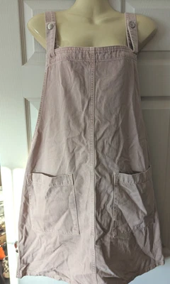 £6 • Buy Pink  Denim Pinafore Dress Size 18