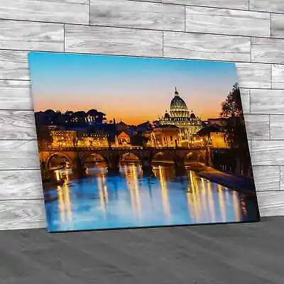 £14.95 • Buy Sunset At The Vatican City Original Canvas Print Large Picture Wall Art