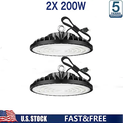 2 Pack 200W UFO Led High Bay Light Commercial Industrial Warehouse Shop Light • $58.12