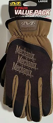 2 Pair Value Pack Mechanix Wear FastFit Speed Knit Gloves Large • $18