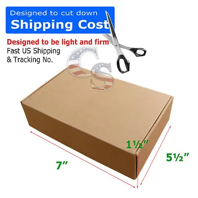 100 7x5½x1½ Cardboard Packing Mailing Moving Shipping Boxes Corrugated Cartons • $59.95
