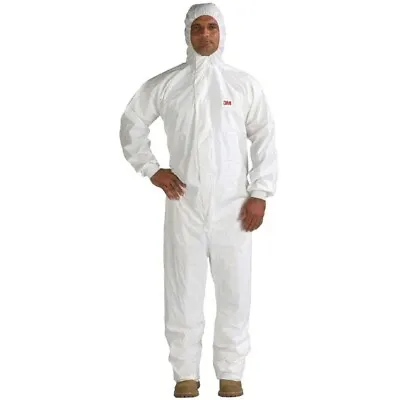 Painting Overall3M 4545 Spray Protective Coverall Overall Type 5/6 White Large • £5.39