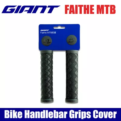 Giant Mountain Bike Handlebar Grips 130mm Bicycle Faithe XC With End Plugs • $28.90