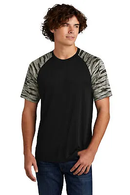 Sport-Tek ST376 Mens Short Sleeve Drift Camouflage Colorblock T-Shirt • $16.47