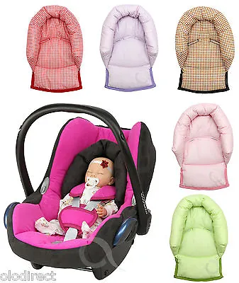 £7.99 • Buy Infant Baby Toddler Car Seat  Stroller Travel Head Hugger Pillow Checked COTTON