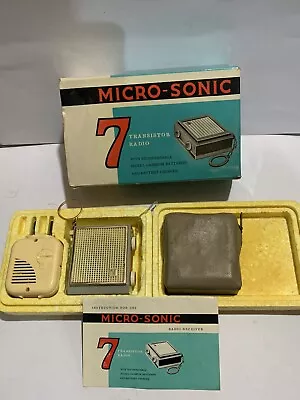 VINTAGE Micro Sonic 7 RADIO AM(MW) Rare Beautiful Miniature Radio • $60.62